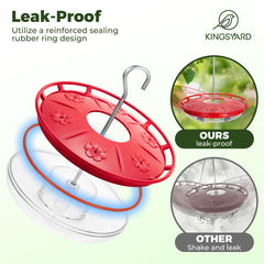 Side view of Kingsyard Hummingbird Feeder showing leak-proof design