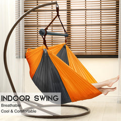 Side view of Konosnd Hammock Chair Swing with support rod