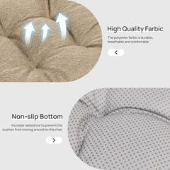 Side view of Love's cabin Memory Foam Chair Cushion showing thickness
