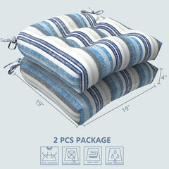 Side view of LVTXIII outdoor seat cushions showing thickness and design