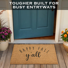 Side view of MAINEVENT Happy Fall Y'all Doormat
