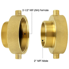Side view of NOVINO Fire Hydrant Hose Adapter highlighting its multi-use design