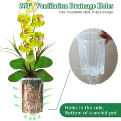 Side view of pavtner orchid pots in different sizes