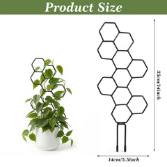 Side view of PEOVLVN 14 Inch Trellis with climbing plants