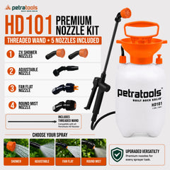 Side view of Petra Pump Sprayer with adjustable nozzle
