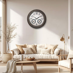 Side view of Presentime 18 Inch clock showing rubberized gaskets