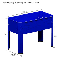 Side view of PROXRACER Raised Garden Bed with legs