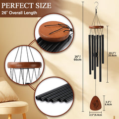 Side view of PRSTENLY wooden wind chimes