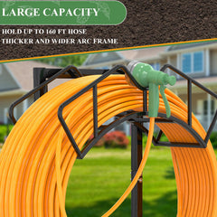 Side view of Qatsrin Garden Hose Holder showing sturdy base