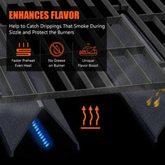 Side view of QuliMetal Flavorizer Bars with dimensions