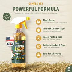 Side view of Reliant Pet Chicken Coop Spray bottle