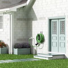 Side view of songsoso wall-mounted hose holder with extension cord