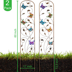 Side view of SUNNYPARK metal trellis with butterflies
