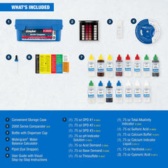 Side view of Taylor K-2005C test kit with instructions