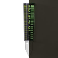 Side view of Taylor Rain Gauge showing its height and design