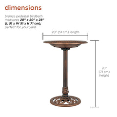 Side view of the 20-inch diameter basin