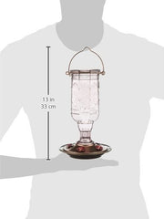 Side view of the Amethyst Jewel Hummingbird Feeder with copper accents