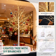 Side view of the MICLIONLED Firefly Tree with flexible branches