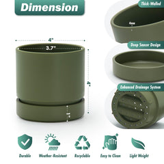 Side view of the Phoenix Vine Olive Planter Pot