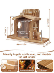Side view of Turosur Squirrel Feeder showing nut bar chairs