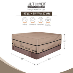 Side view of ULTCOVER Hot Tub Cover showing waterproof material