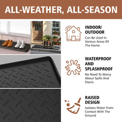 Side view of UltraLegend Boot Mat showing raised edges