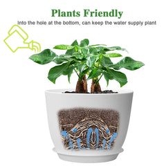 Side view of UOUZ 12-inch large plant pot