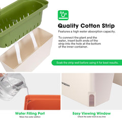 Side view of VIVOSUN planter with visible water level