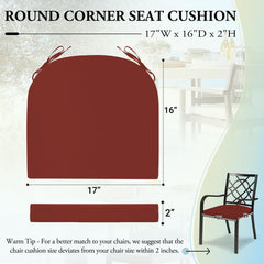 Side view of Wellsin outdoor chair cushions with straps