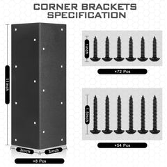 Side view of WLLEYAY corner brackets showing thickness and design