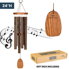 Side view of Woodstock Amazing Grace wind chime