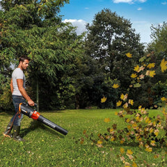 Side view of WORX leaf blower with ergonomic design