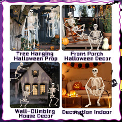 Side view of Wuridiwa 5.75ft Halloween skeleton