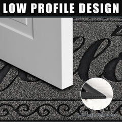 Side view of Yimobra welcome mat highlighting low-profile design