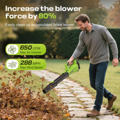 Side view of ZAGUOQI leaf blower showcasing the battery compartment