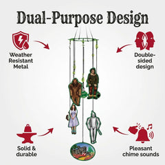 Side view showcasing the design of Spoontiques Wizard of Oz Wind Chime