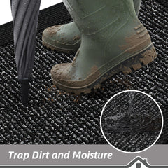 Side view showing the low profile of BEQHAUSE door mat