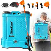 SideKing Battery Powered Backpack Sprayer front view with 3.2-gallon tank