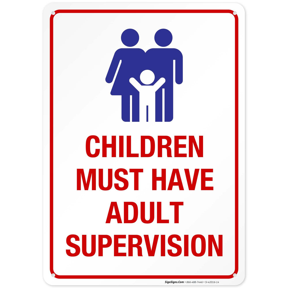 Sigo Signs Pool Sign front view, 10x14 inches, white with black text