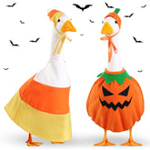 Silicherry 23-inch fall goose outfit with candy corn cape and hat