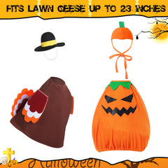 Silicherry 23-inch Goose Outfit featuring Pumpkin Cape and Hat