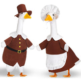 Silicherry Fall Porch Goose Outfit with pilgrim cape and hat