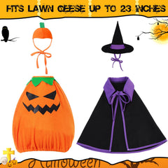 Silicherry Halloween Goose Outfit with Pumpkin Cape and Hat