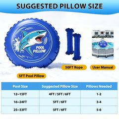Silvonte 5 ft Pool Cover Pillow with fixing rope