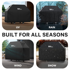 Simple Houseware BBQ grill cover on a grill in a garden