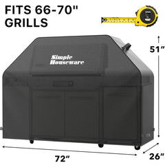 Simple Houseware grill cover with handles and fastening straps