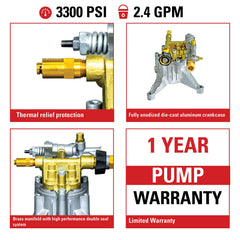 SIMPSON pressure washer pump kit dimensions and specs