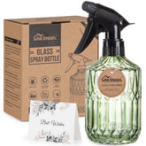 Sincengel Glass Plant Mister Bottle green model front view