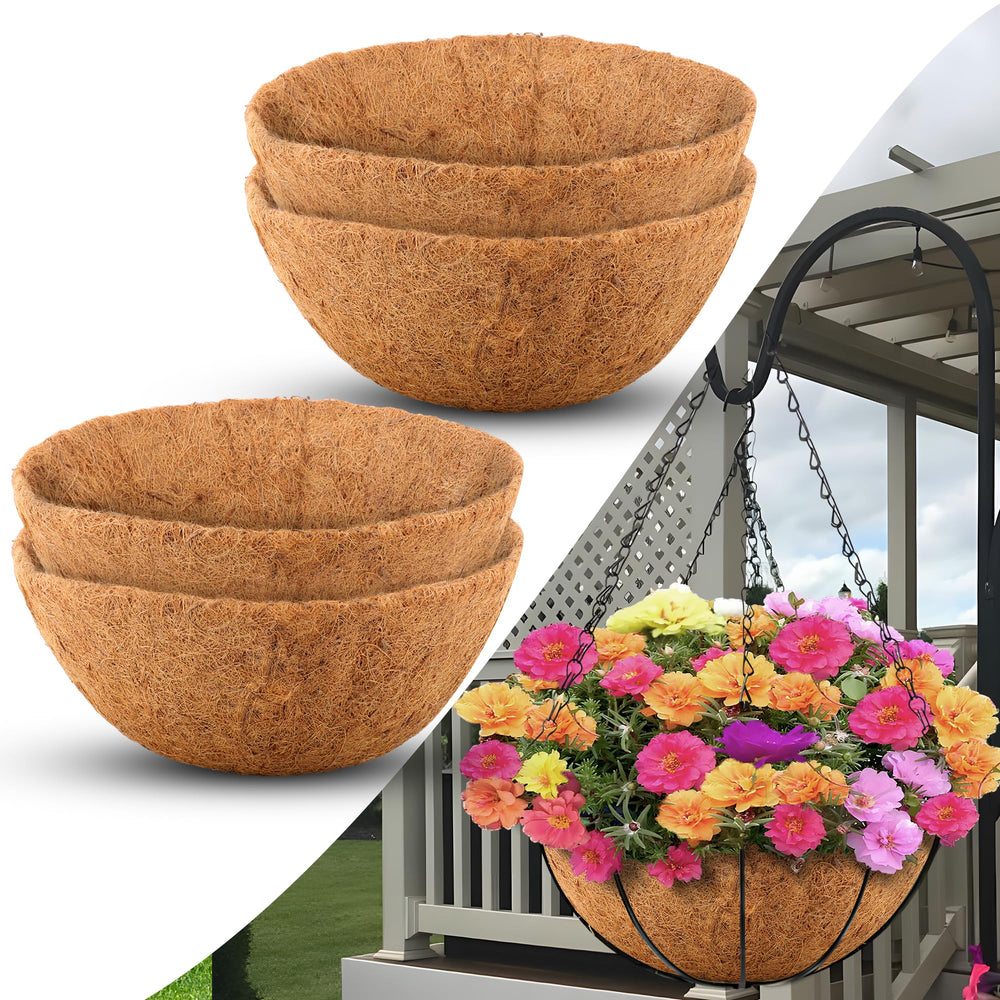 Sinimaka 16 inch round coco liner, brown colour, folded