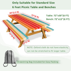 SiorVeol bench covers displayed alongside the picnic table cover